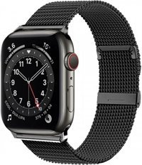 Carmenta Watch X7 Su Geçirmez Metal Örgü Kordon Kare Tansiyon Ölçen Unisex Akıllı Saat Siyah