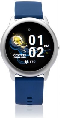 Daniel Klein Smart R7 Silikon Kordon Daire Tansiyon Ölçen Unisex Akıllı Saat Lacivert