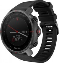Polar Grit X Pro Su Geçirmez 47 mm Fluororubber Kordon Daire Unisex Akıllı Saat Siyah