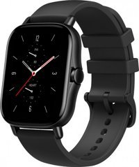 Amazfit GTS 2 Amazfit OS Su Geçirmez 42.8 mm Silikon Kordon Kare Unisex Akıllı Saat Siyah