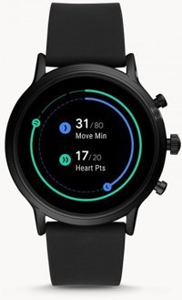Fossil Gen 5 Carlyle HR (FTW4024) Android Wear 44 mm Silikon Kordon Daire Unisex Akıllı Saat Siyah