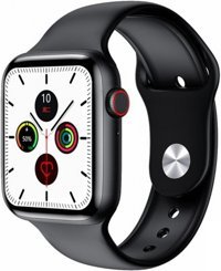 Tonny West W26 Su Geçirmez 44 mm Silikon Kordon Kare Unisex Akıllı Saat Siyah