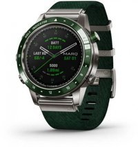 Garmin MARQ Golfer (010-02394-00) Su Geçirmez 46 mm Naylon Kordon Daire Unisex Akıllı Saat Yeşil