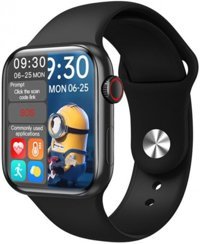 Torima HW16 Silikon Kordon Kare Tansiyon Ölçen Unisex Akıllı Saat Siyah