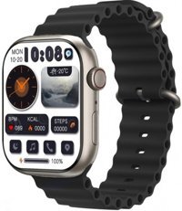 Winex Watch 9 Pro Su Geçirmez Silikon Kordon Kare Tansiyon Ölçen Unisex Akıllı Saat Siyah