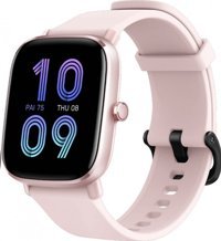 Amazfit GTS 2 Mini Amazfit OS Su Geçirmez 40.5 mm Silikon Kordon Kare Unisex Akıllı Saat Pembe