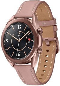 Samsung Galaxy Watch 3 (SM-R850) Tizen Su Geçirmez 42.5 mm Deri Kordon Daire Tansiyon Ölçen Unisex Akıllı Saat Pembe
