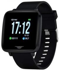 Ferro FSW1101P Silikon Kordon Kare Unisex Akıllı Saat Siyah