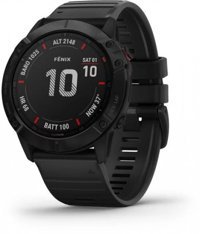 Garmin Fenix 6X Pro (010-02157-00) Su Geçirmez 51 mm Silikon Kordon Daire Unisex Akıllı Saat Siyah