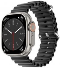 Torima Dt8+ Ultra Plus Su Geçirmez Silikon Kordon Kare Unisex Akıllı Saat Siyah