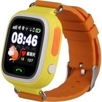 Hangarex Q90 GPS Silikon Kordon Kare Sim Kartlı Çocuk Akıllı Saat Turuncu