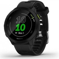 Garmin Forerunner 55 Su Geçirmez 42 mm Silikon Kordon Daire Unisex Akıllı Saat Siyah