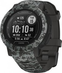 Garmin Instinct 2 Camo (010-02626-03) Su Geçirmez 45 mm Silikon Kordon Daire Unisex Akıllı Saat Gri
