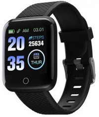 MF Product Wear 0072 Silikon Kordon Kare Unisex Akıllı Saat Siyah