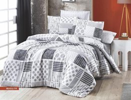 Ete Hometex Ranforce Dört Mevsim 160 x 220 cm Modern Tek Kişilik Nevresim Takımı Gri Lacivert
