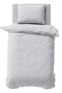 Makiteks Pamuk Dört Mevsim 160 x 220 cm Düz Tek Kişilik Nevresim Takımı Açık Gri