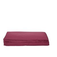 Komfort Home Pamuk Saten Dört Mevsim 160 x 220 cm Çizgili Tek Kişilik Nevresim Takımı Bordo