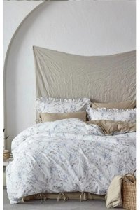 Ecocotton Pamuk Dört Mevsim 160 x 220 cm Çiçekli Tek Kişilik Nevresim Takımı Çok Renkli