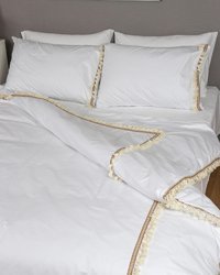 Ndc Home Pamuk Dört Mevsim 160 x 220 cm Düz Tek Kişilik Nevresim Takımı Beyaz
