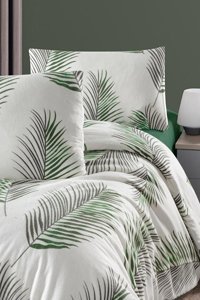 Mulberry Pamuk Kışlık 160 x 200 cm Dallı Tek Kişilik Nevresim Takımı Beyaz