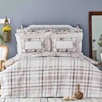 Karaca Home Pamuk Dört Mevsim 180 x 230 cm Desenli Tek Kişilik Nevresim Takımı Bej