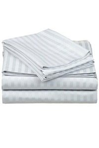 Life Tech Saten Dört Mevsim 160 x 220 cm Çizgili Tek Kişilik Nevresim Takımı Beyaz