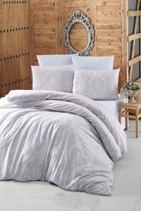 Helenito Ranforce Dört Mevsim 160 x 220 cm Etnik Tek Kişilik Nevresim Takımı Pudra