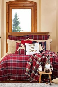 Karaca Home Pamuk Polyester Dört Mevsim 160 x 220 cm Ekoseli Tek Kişilik Nevresim Takımı Kırmızı