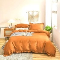 Makiteks Pamuk Kışlık 160 x 220 cm Düz Tek Kişilik Nevresim Takımı Turuncu