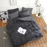 DFT Ranforce Dört Mevsim 160 x 220 cm Düz Tek Kişilik Nevresim Takımı Gri Siyah