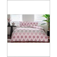 Taç Pamuk Dört Mevsim 160 x 220 cm Lastikli Desenli Tek Kişilik Nevresim Takımı Pembe