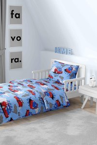 Favora Ranforce Kışlık 160 x 220 cm Araba Tek Kişilik Nevresim Takımı Mavi