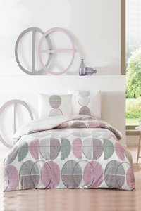 Taç Ranforce Dört Mevsim 160 x 220 cm Lastikli Çizgi Kahraman Tek Kişilik Nevresim Takımı Yeşil