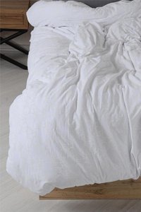 Noblanc Pamuk Dört Mevsim 150 x 200 cm Araba Tek Kişilik Nevresim Takımı Beyaz