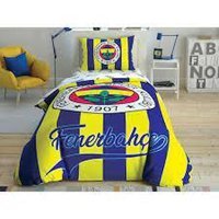 Taç Pamuk Dört Mevsim 160 x 220 cm Lastikli Taraftar Tek Kişilik Nevresim Takımı Sarı