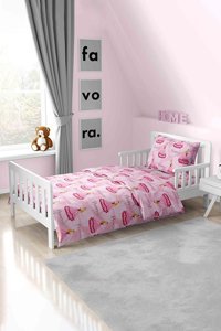 Favora Ranforce Kışlık 160 x 220 cm Prenses Tek Kişilik Nevresim Takımı Pembe