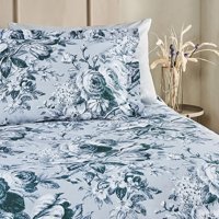 Marie Claire Pamuk Ranforce Dört Mevsim 160 x 220 cm Çiçekli Tek Kişilik Nevresim Takımı Gri