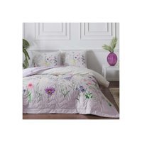 Taç Pamuk Dört Mevsim 180 x 230 cm Çiçekli Tek Kişilik Nevresim Takımı Lila