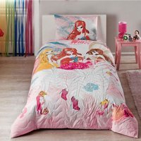 Taç Ranforce Dört Mevsim 160 x 220 cm Lastikli Prenses Tek Kişilik Nevresim Takımı Çok Renkli