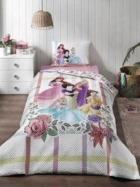 Özdilek Pamuk Kışlık 180 x 230 cm Lastikli Prenses Tek Kişilik Nevresim Takımı Pembe