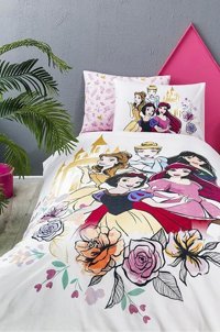 Özdilek Pamuk Kışlık 160 x 220 cm Lastikli Prenses Tek Kişilik Nevresim Takımı Pembe