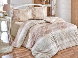 Özdilek Ranforce Kışlık 160 x 220 cm Desenli Tek Kişilik Nevresim Takımı Krem