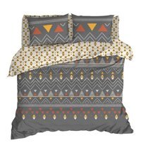 Mikasa Moor Pamuk Dört Mevsim 160 x 220 cm Geometrik Tek Kişilik Nevresim Takımı Antrasit