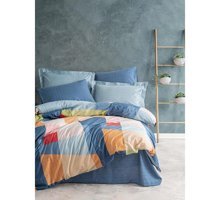 Cotton Box Pamuk Dört Mevsim 160 x 220 cm Modern Tek Kişilik Nevresim Takımı Mavi