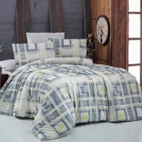 Miabella Home Ranforce Dört Mevsim 160 x 220 cm Ekoseli Tek Kişilik Nevresim Takımı Çok Renkli