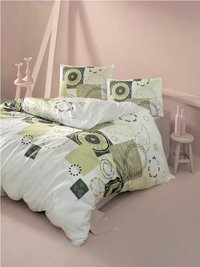 Komfort Home Ranforce Kışlık 160 x 220 cm Desenli Tek Kişilik Nevresim Takımı Yeşil