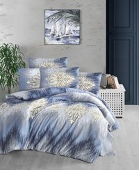 Komfort Home Polycotton Kışlık 160 x 220 cm Desenli Tek Kişilik Nevresim Takımı Mavi