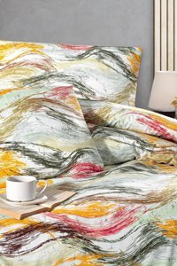 Mulberry Pamuk Dört Mevsim 160 x 220 cm Modern Tek Kişilik Nevresim Takımı Çok Renkli