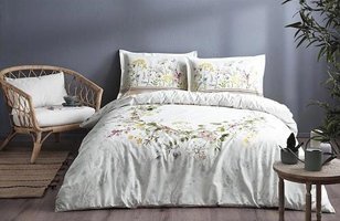 Özdilek Ranforce Kışlık 160 x 220 cm Çiçekli Tek Kişilik Nevresim Takımı Beyaz