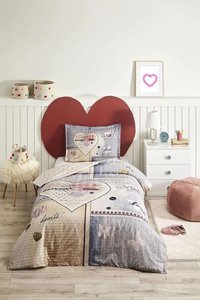 Özdilek Ranforce Kışlık 160 x 220 cm Desenli Tek Kişilik Nevresim Takımı Pudra